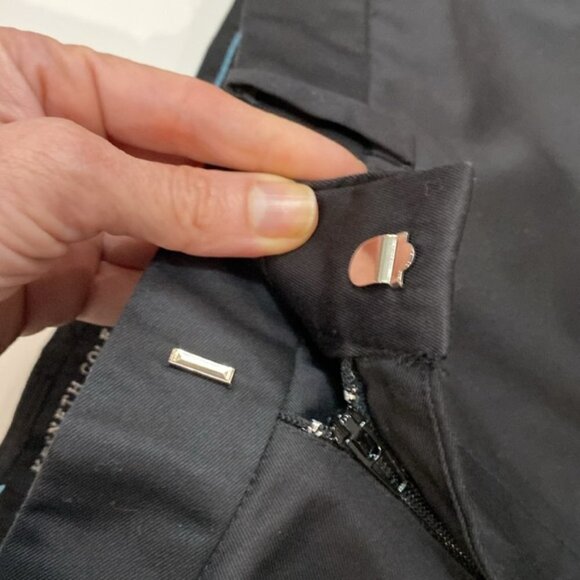 Kenneth Cole Black Straight Flat Front Leg Pants - Picture 13 of 16